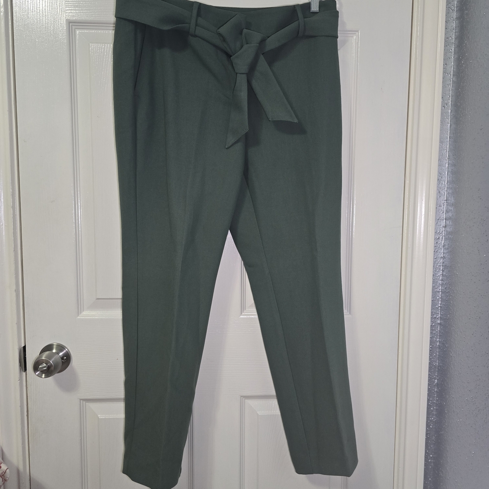 LOFT Sage Green Pants with Belt